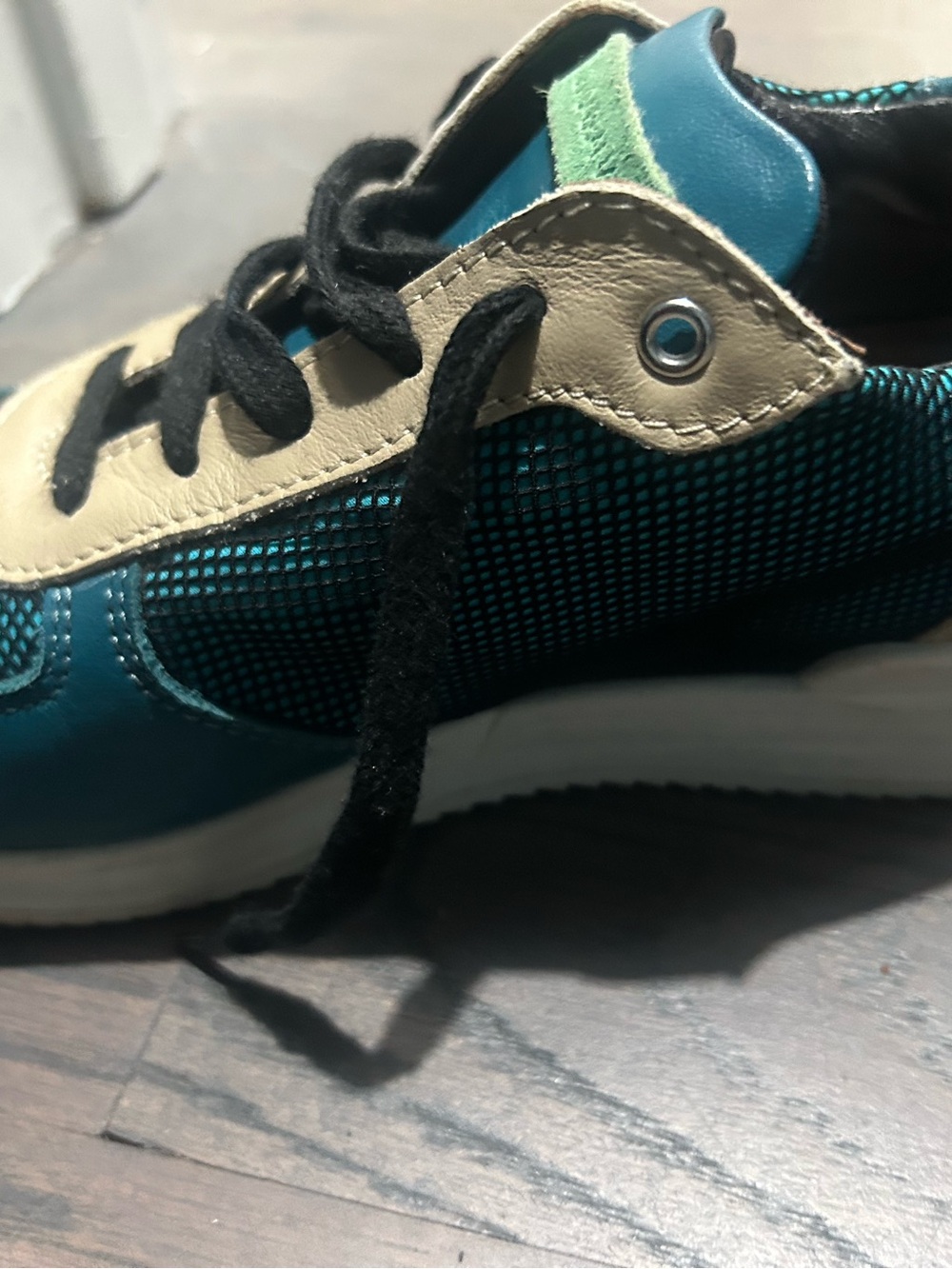 Dolce & Gabbana Teal, Cream & Black Kids Sneakers